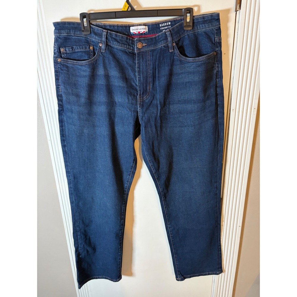 English Laundry Harrow Straight Fit Blue Jeans Mens 40x30 Indigo Denim